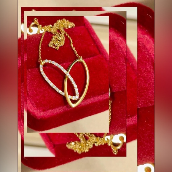 Heart Necklace with diamonds - Picture 3 of 6